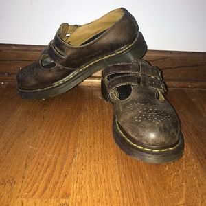 Brown Doc Marten Mary Janes